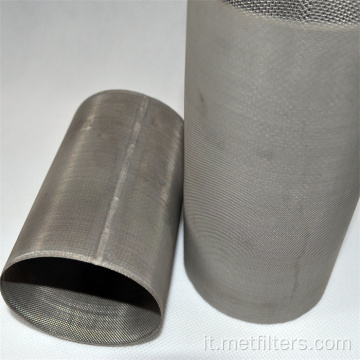Elementi filtro cilindri in acciaio inossidabile